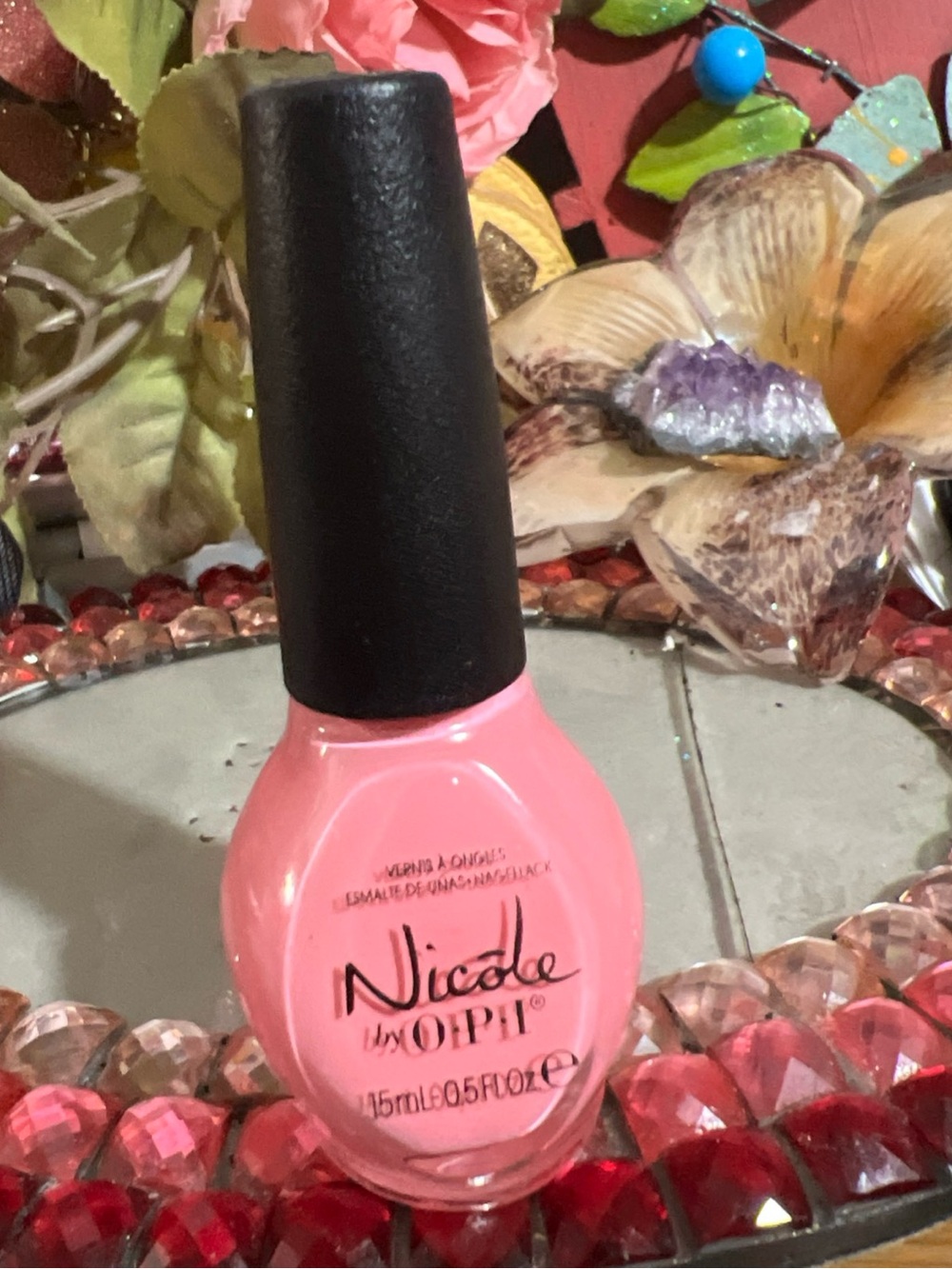 NICOLE BY OPI NAIL POLISH LACQUER VERNIS IN SYNC WITH PINK NI 478 FULL 0.5 fl oz